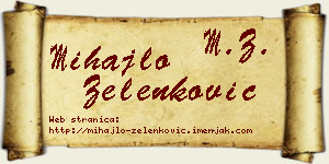 Mihajlo Zelenković vizit kartica